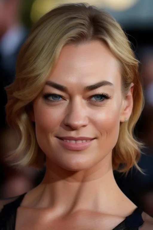 Prompt: ((realism)), extremely high quality RAW photograph, detailed background, intricate, Exquisite details and textures, highly detailed, Photo of (Yvonne Strahovski) on the red carpet, looking over shoulder to camera, smile, Looking behind the camera, ultra detailed photograph, warm lighting, artstation, 4k, sharp focus, high resolution, detailed skin, detailed eyes, 8k uhd, dslr, low harsh lighting, high quality, film grain, Fujifilm XT3,