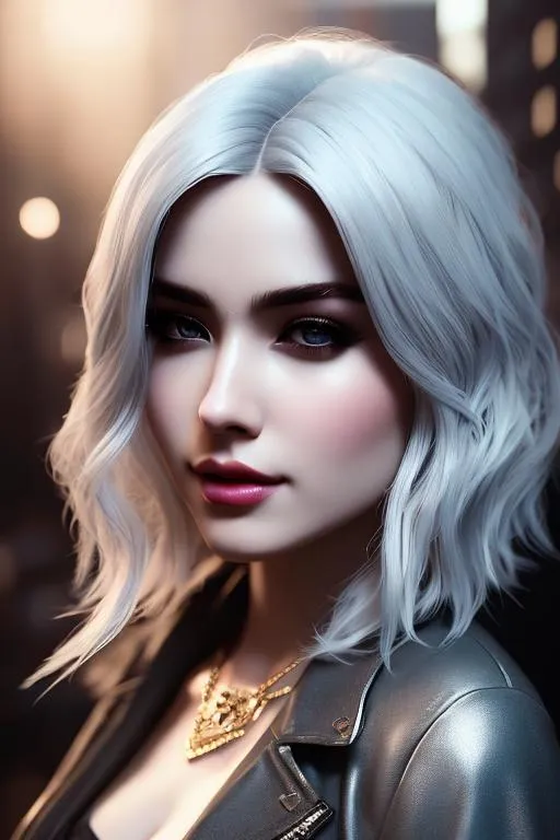 Prompt: ((best quality)), ((masterpiece)), ((realistic)), (detailed) octane render, trending on artstation,illustration photographic, digital painting,attractive, 1girl,rockstar,white hair,tattoos,masterpiece face,rock fashion,full body,8K quality