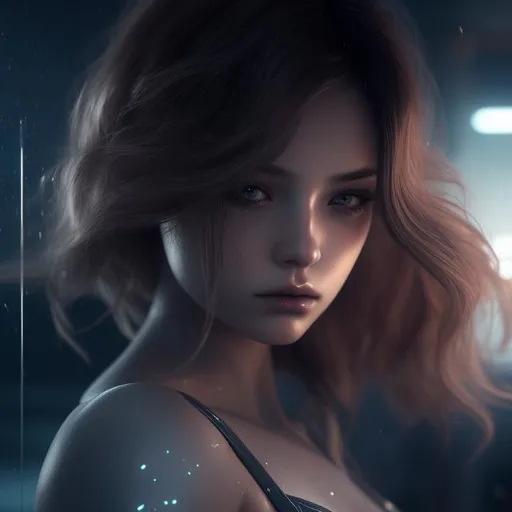Prompt: Sad woman, Close-up rearview half body shot, perfect body, (erotic queen, beautiful body, looking away, highly detailed, octane render, cinematic, highly detailed, vibrant, production cinematic character render, ultra-high quality model, 8k Ultra HD, (small breast), full body visible, Shiny Lip gloss, 