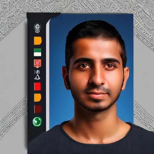 Prompt: create a realistic colored photo for a omani man 
photo for passport (ICAO compliant) age 25 years with white background




