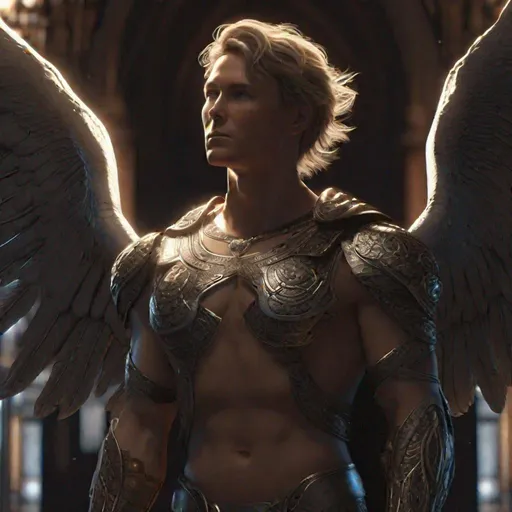 Prompt: full body, zoom out, hero landing, Androgynous god + angelic face + +immense detail + A focused male figure, full figure + Full HD render + immense detail + dramatic lighting + well lit + black, character sheet, + fine esoteric symbolism | ultra - detailed realism, soft cinematic lighting, high - quality, engraved | highly detailed |digital painting, artstation, concept art, smooth, sharp focus, Nostalgic, ethereal, nebula, 8k, hyper detailed, intricate detail, photorealistic, crystal landscape 