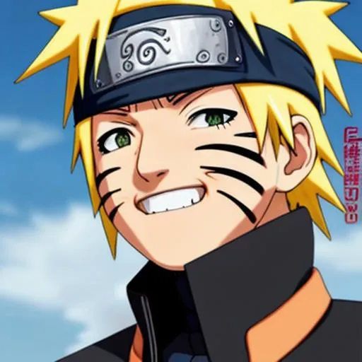 Prompt: naruto smiling