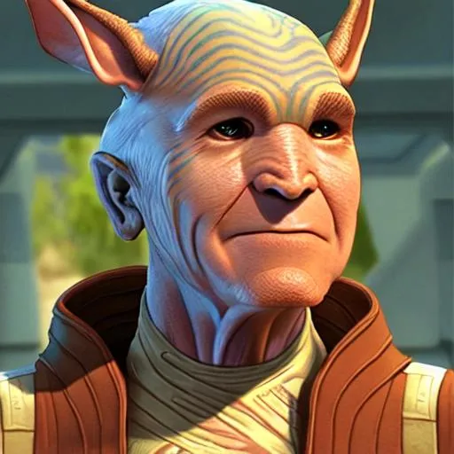 Prompt: Gungan from Naboo resembles George w Bush