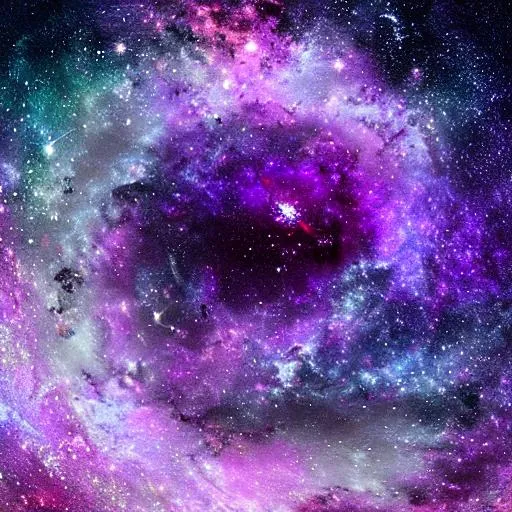 Prompt: Imagine a breathtaking purple galaxy, vast and mysterious, waiting to be brought to life through your artistic vision. Create a cosmic dreamscape that captures the ethereal beauty and enchanting allure of this purple galaxy. Let your imagination soar as you explore the depths of space, the interplay of colors, and the awe-inspiring celestial elements.
