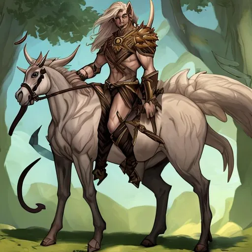 Prompt: centaur male ranger