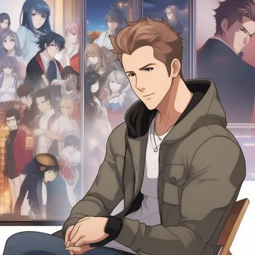 Prompt: Anime guy similar to ryan reynolds 