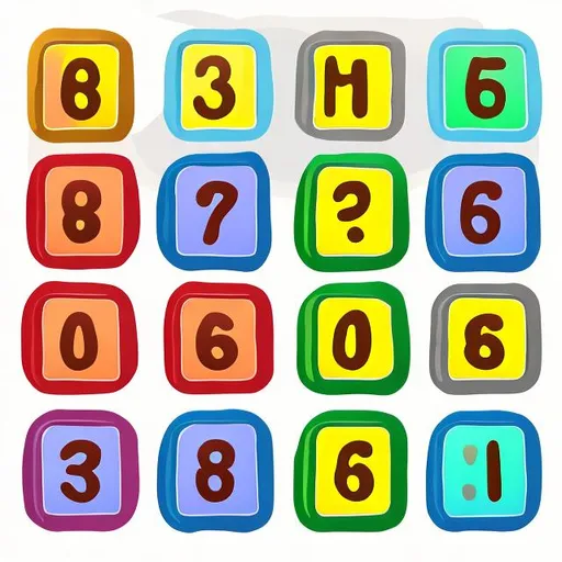 Prompt: Cartoon multiplication table icon