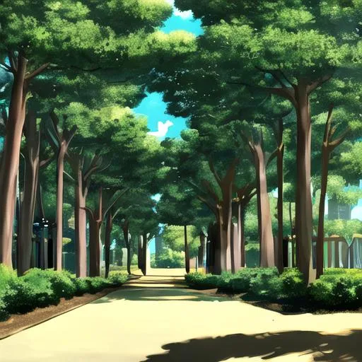 Prompt: a background of park, in anime style, masterpiece