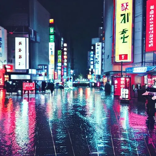 Rain in Tokyo night | OpenArt