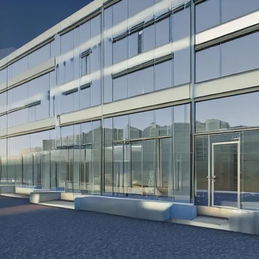 Prompt: an isometric architecture of a modern office building, glass front, glass lift, influence of magic realism, designed by Alexei Savrasov, 3D, Unreal Engine –q 2 –s 650