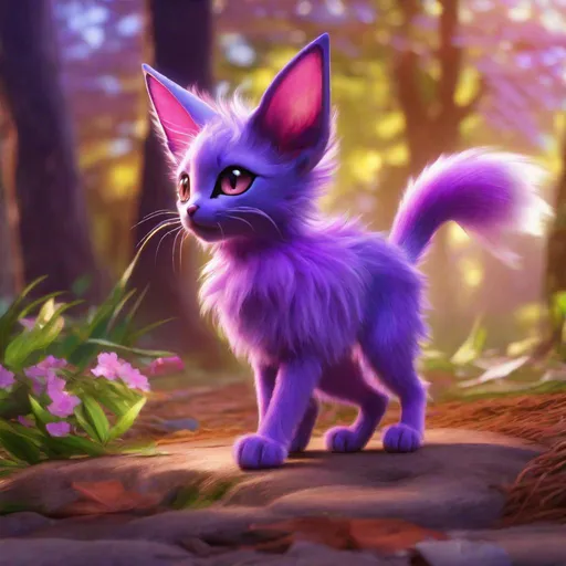 Prompt: (Espeon), realistic, photograph, fantasy, epic oil painting, (hyper real), furry, (hyper detailed), extremely beautiful, on back, playful, UHD, studio lighting, best quality, professional, ray tracing, 8k eyes, 8k, highly detailed, highly detailed fur, hyper realistic thick purple fur, canine quadruped, (high quality lilac fur), fluffy, shiny fur, full body shot, top quality art, hyper detailed eyes, depth, perfect composition, ray tracing, vector art, masterpiece, trending, instagram, artstation, deviantart, best art, best photograph, unreal engine, high octane, cute, adorable smile, lying on back, flipped on back, lazy, peaceful, highly detailed background, vivid, vibrant, intricate facial detail, incredibly sharp detailed eyes, incredibly realistic scarlet fur, concept art, anne stokes, yuino chiri, character reveal, extremely detailed fur, sapphire sky, complementary colors, golden ratio, rich shading, vivid colors, high saturation colors, silver light beams