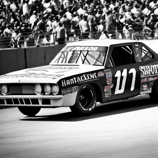 Prompt: nascar racing vintage