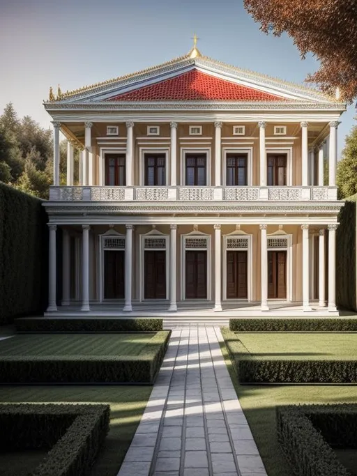 Prompt: Please create the artistic image of Abkhazia as a very beautiful country by designing high-detailed and exquisite classical Abkhazian cultural buildings and living house following all the main principles of architecture: axis, symmetry, hierarchy, datum, rhythm, isometry, balance, harmony and proportions. Use UHD engine 5, Octane 3D, hi res 256 K, HDR, focus sharp, centered, fit in frame, Bokeh. Apply stunning background to the image composition: Caucasus Mountains, biologically flawless palm trees and plants, the coast of the Black Sea.