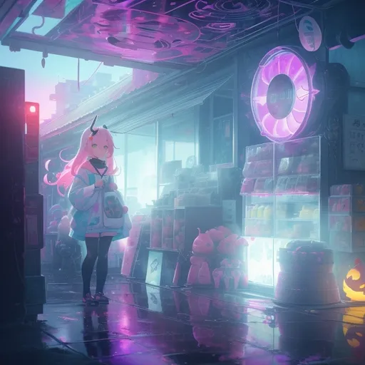 Prompt: ((2)), (By studio ghibli), {alien girl, peach pink hair, pastelgreen eyes, neon ribbon on the hair, white spacesuits}, (convenience store), (navigation), (Keycap), (pressure), (glance), (paint brush), (number), (unnamed: 1.2), (gingerbread house), (scissors), (truth), (spotlight), (calendar), (prism), (horse), (ventilation), (cooling fan), (masquerade), (pieces), (leakage), (Boring), (precious), (antenna), (silkworm), (interlude: 1.2), (bus stop), (deserted), (mascot), (robotic), (warmth), (stroll), (grandiose), (signs), {Loli}, (Box of horror), (radish), (angry), (truck driver), (traffic congestion), (honking), (mature language), (speech bubble), (orayo), (vortex), (wants to know), (intersect), (cracked eggs), {magical girls}, (radioactive), (cooling), (clay pot), (wishes), (rust), (I), (shift), (Rollarcoaster), (skyscraper), (rain), (crowd), (catalyst), (fog), (sea), (wave), (north: 1.2), (blackhole), (zeal), (blind), (shrine), (balloon), (slime), (float),  (doors), (chinese lantern), (crystal), (Grid: 1.2), (blur: 1.2), (calla lily: 1.2), (goldfish: 1.2), (reflection: 1.2), (blink: 1.2), (mona: 1.2), (abstract: 1.2), (react: 1.2), (invertebrate: 1.2), (confusion: 1.2), (only fake realistic graphic engine), (ink art), (cinematic lighting), ((0)), (pedal), (seek), (encounter), (wheel), (another), (flow), (reconstructing), (maple: 1.2), (blend), (Cinderella), (indigo), (observer), (effect), (octave), (okra), (altitude), (that day), (cue), (ecstatic), (corruption: 1.2), (boundaries), (base), (between sheets), (sunbeam), (vital), (magnet), (cascade), (exhale), (dew point), (aluminum: 1.2), (literal), (declutter)