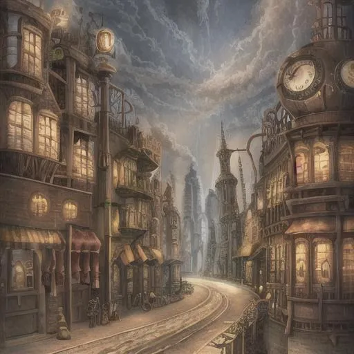 steampunk road | OpenArt