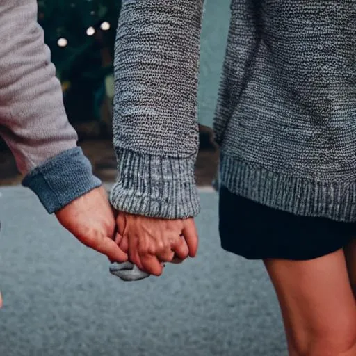 Prompt: A couple holding hands