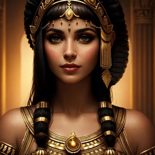 Cleopatra, cinematic light, fantasy, facial closeup