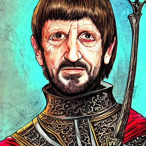 Prompt: Ringo Starr as a medieval knight


