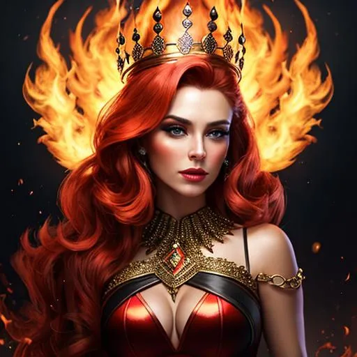 Prompt: fire queen