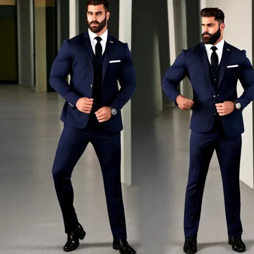 Prompt: Meet Frank, a fictional security guard who takes his job seriously. He stands tall at 6 feet and 2 inches, with broad shoulders and a muscular build. His beard is thick and well-groomed, reaching down to his chest and adding to his authoritative presence.

Frank's suit fits him perfectly, accentuating his physique. It's a dark navy blue, with a crisp white shirt and a black tie. His shoes are polished to a shine, and he wears a silver watch on his left wrist.

His face is chiseled, with a strong jawline and piercing blue eyes that seem to see everything. His nose is straight and prominent, and his eyebrows are thick and furrowed, giving him a stern expression.

Frank's voice is deep and commanding, and he speaks with confidence and authority. He has a no-nonsense attitude and takes his job seriously, always keeping a watchful eye on his surroundings.

Overall, Frank is a formidable figure, with a presence that commands respect and attention. His physical characteristics and features make him the perfect choice for a security guard, and he takes pride in his appearance and demeanor.
