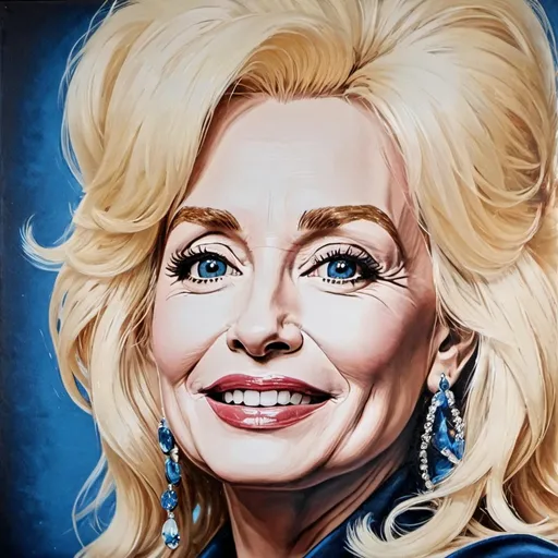 Prompt:  A velvet painting of Dolly Parton 