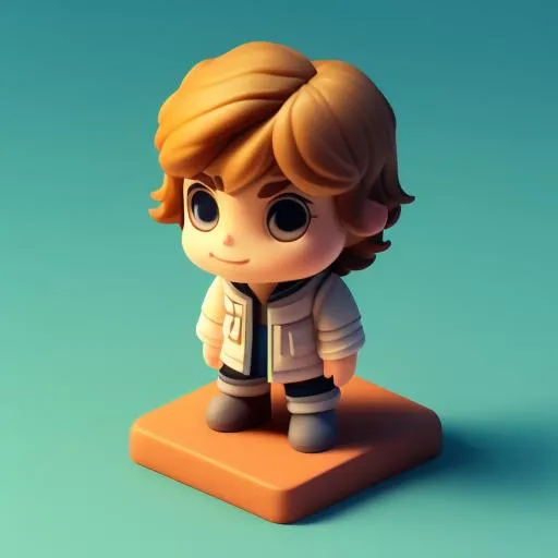 Prompt: Tiny cute isometric Luke Skywalker, soft smooth lighting, with soft colors, 100mm lens, 3d blender render, trending on polycount, modular constructivism, blue background, physically based rendering, centered.