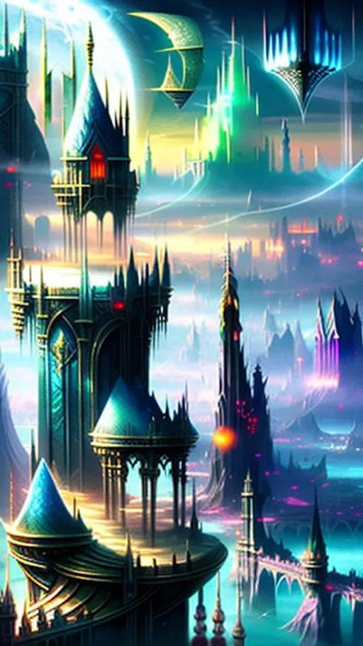 Prompt: fantastic fantasy city