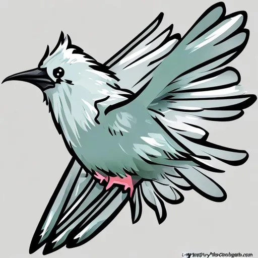 Prompt: Eine Vogel Feder in Cartoon Style