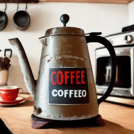 Hot coffee In Moka Pot on electric stove ,vintage coffee maker on wooden  table at home, Selective focus. 6965677 Stock Photo at Vecteezy