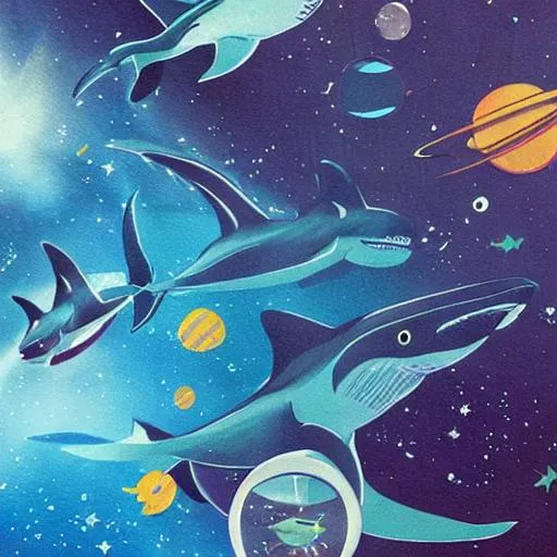 Prompt: Shark in Outer space