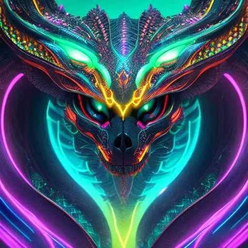 Prompt: Portrait of a neon skeleton dragon with iridescent black markings and a cute face, liminal space streets, perfect composition, hyperrealistic, super detailed, 8k, high quality, trending art, trending on artstation, sharp focus, studio photo, intricate details, highly detailed, by greg rutkowski, illustration, watercolor