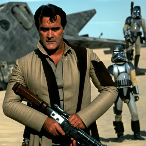 Prompt: bruce campbell in star wars