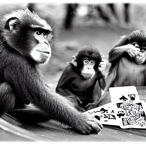 Monkeys playing blackjack OpenArt
