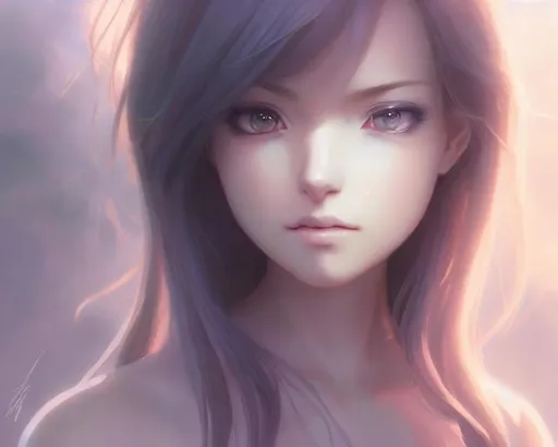 Prompt: Closeup face portrait of a {person}, smooth soft skin, big dreamy eyes, beautiful intricate colored hair, symmetrical, anime wide eyes, soft lighting, detailed face, by makoto shinkai, stanley artgerm lau, wlop, rossdraws, concept art, digital painting, looking into camera dragon girl Greek 