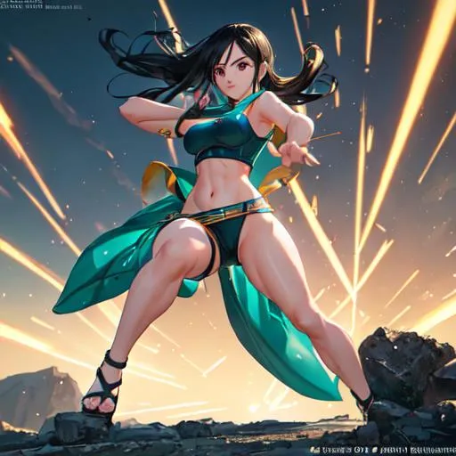 Prompt: (1girl, full body), (Nico Robin One Piece), action scene, dynamic pose, dramatic lighting, (photorealistic, photorealism:1.5), (8k, RAW photo, highest quality, masterpiece, ultra-high resolution, physics-based rendering), <lora:add_detail:1>