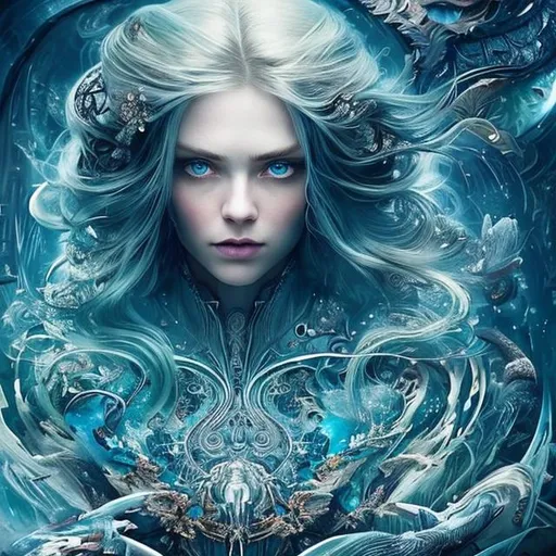 Prompt: The woman featured in the image is exceptionally stunning, with a fair complexion and long, dyed hair cascading down, blue eyes,  The photograph captures full body , creating a realistic portrayal that showcases intricate details. Furthermore, the overall aesthetic carries a futuristic essence, adding an additional layer of sophistication.