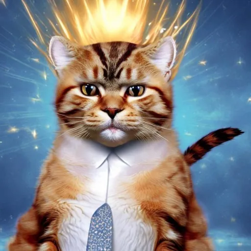 Prompt: actual photo of donald trump as  cat jesus, surprise me