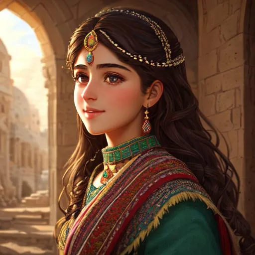 Prompt: create most beautiful photograph of most beautiful fictional, Kurdish young happy girl, extremely, detailed environment, detailed background, intricate, detailed skin, natural colors , professionally color graded, photorealism, 8k, moody lighting.