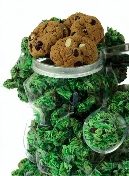 Prompt: Cookie monster capsules marijuana
