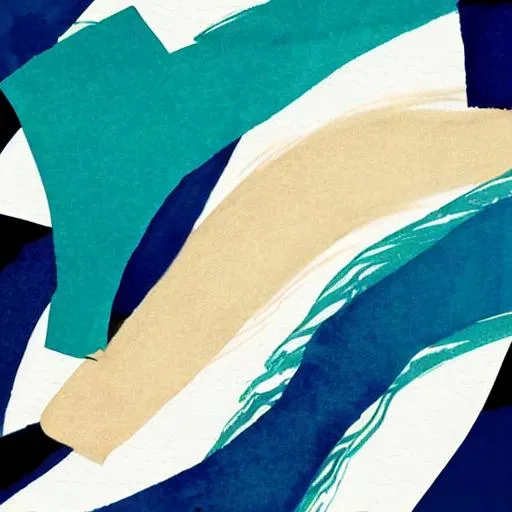 Prompt: Simple shapes art colors sketch abstract simple color shapes waves white background

