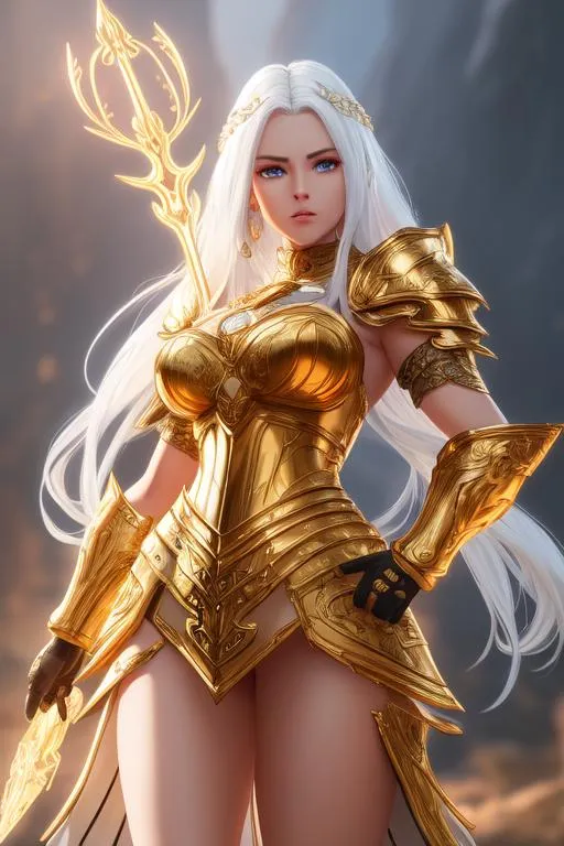 Prompt: full body, warrior, golden armor, gorgeous woman, goddess, white hair, detailed face, big anime dreamy eyes, 8k eyes, intricate details, insanely detailed, masterpiece, cinematic lighting, 8k, complementary colors, golden ratio, octane render, volumetric lighting, unreal 5, artwork, concept art, cover, top model, light on hair

colorful glamourous hyperdetailed medieval city background,

intricate hyperdetailed breathtaking colorful glamorous scenic view landscape anime Hatsune Miku, beautiful detailed cute face, petite young small body, hyperdetailed intricate flying fluffy blue hair, twin tails, stray hairs, hyperdetailed futuristic cyberpunk leather full body clothes, hyperdetailed complex,

hopeful,

hyperdetailed glowing light, glowing sunshine, studio lighting, cinematic light, highly detailed light reflection, iridescent light reflection, beautiful shading, impressionist painting,

volumetric lighting maximalist photo illustration 64k, resolution high res intricately detailed complex,

key visual, precise lineart, vibrant, panoramic, cinematic, masterfully crafted, 64k resolution, beautiful, stunning, ultra detailed, expressive, hypermaximalist, colorful, rich deep color, vintage show promotional poster, glamour, anime art, fantasy art, brush strokes,