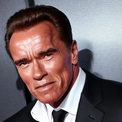 Prompt: men in black MIB agent looks like Arnold Schwarzenegger.