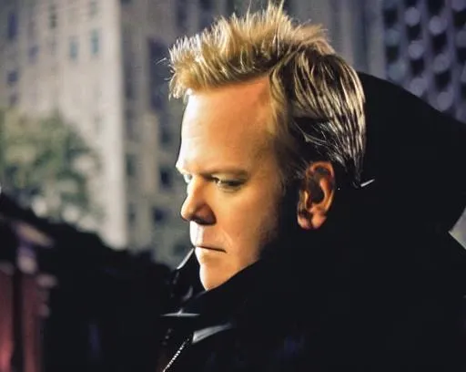 Prompt: RAW photo, a portrait photo of 25 y.o Kiefer Sutherland as a Vampire in casual clothes, night, city street, (high detailed skin:1.2), 8k uhd, dslr, soft lighting, high quality, film grain, Fujifilm XT3