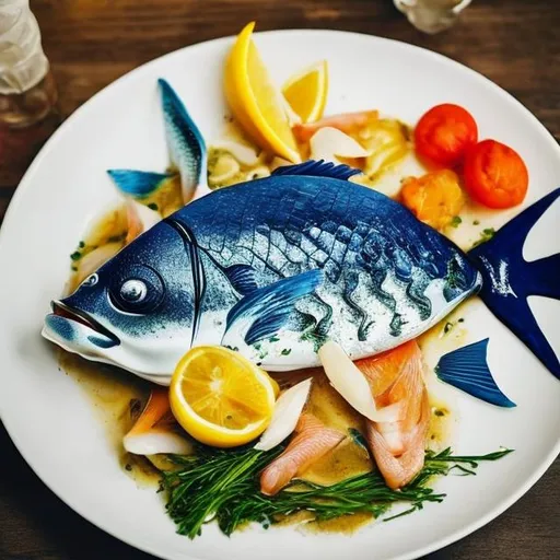 Prompt: beautiful fish dish
