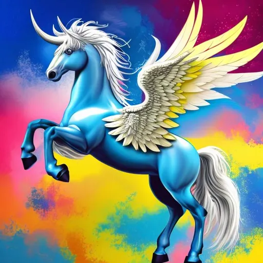 Prompt: colourful Pegasus