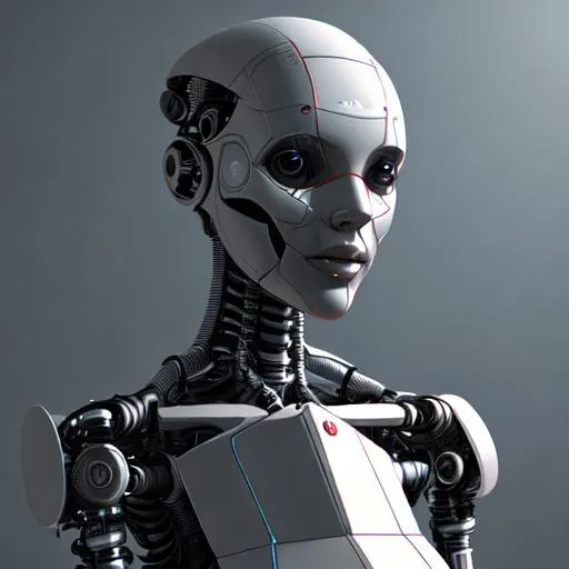 Prompt: 4K Hyperrealistic Character 3D 
Rendered Objects
Surreal
Robotic humanoid
Half body