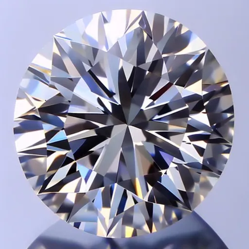 Prompt: view inside a brilliant cut diamond