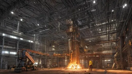 Prompt: extremely realistic, hyperdetailed, cyborg factory, machines building machines, organic, hazardous chemicals, fire, electrical sparks, high definition, ultra realistic,8K, digital art, green