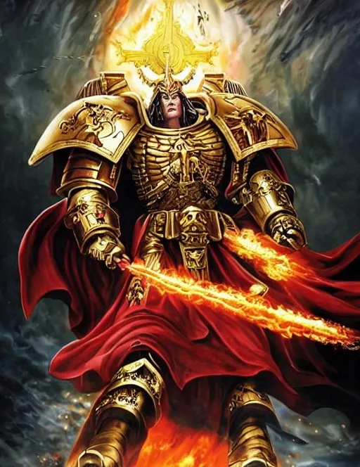 {person} God Emperor of mankind, warhammer 40k, mass... | OpenArt