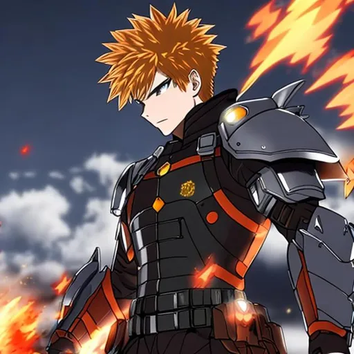 Prompt: armored bakugo